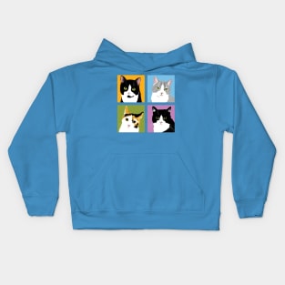 Four Cool Cats Kids Hoodie